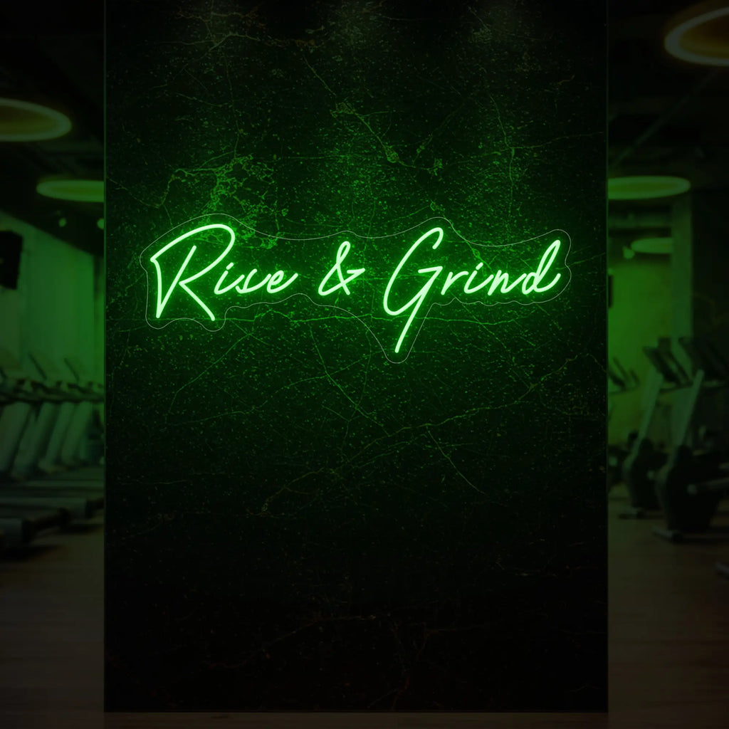 Enseigne lumineuse Rise &amp; Grind