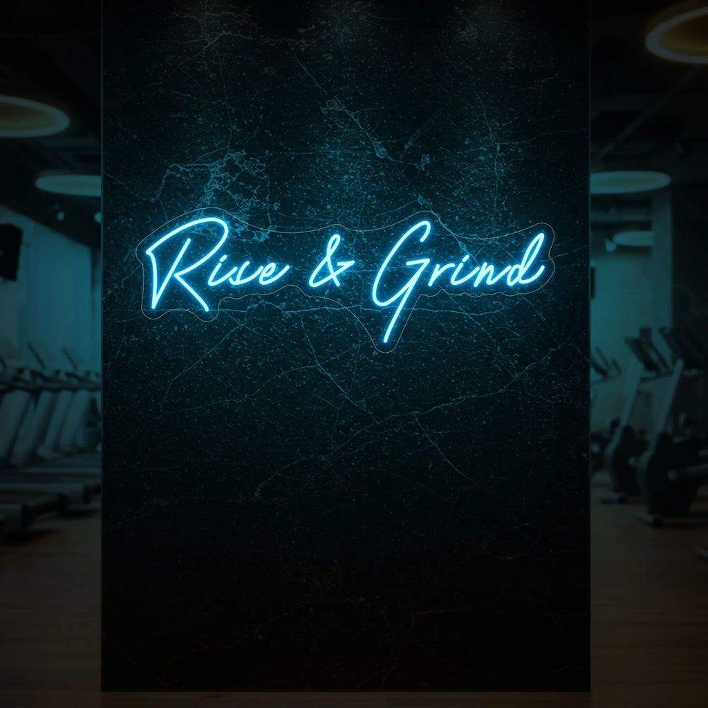 Enseigne lumineuse Rise &amp; Grind