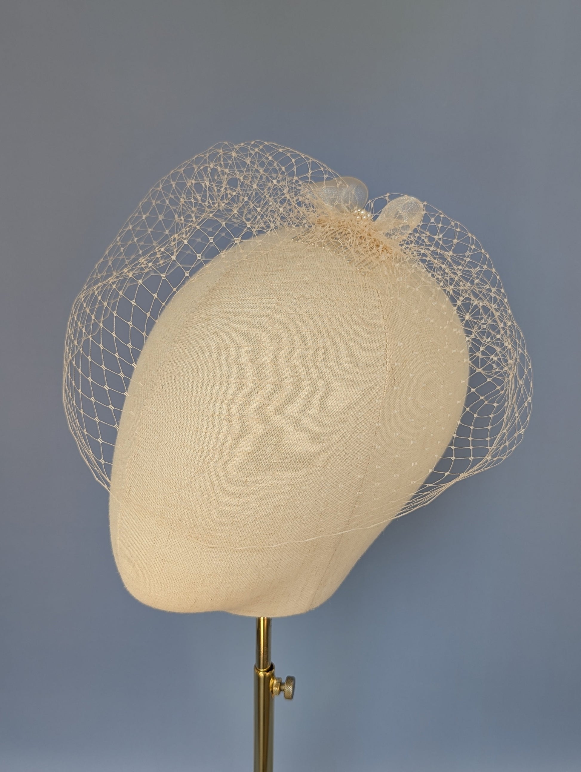 PILLBOX Mini Birdcage Bridal Veil with Bow