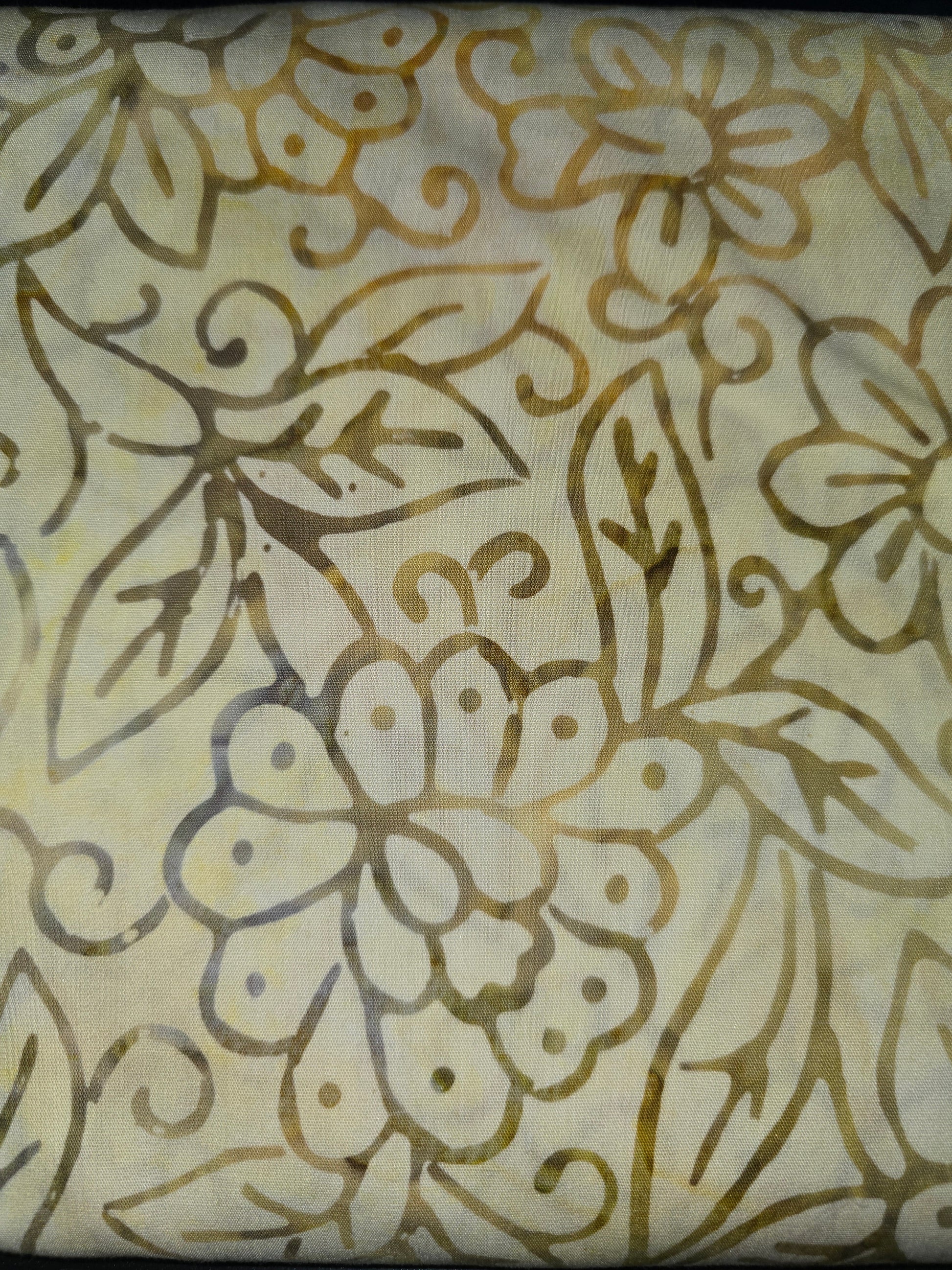 Batiks boréaux, feuilles crème - Punch aux fruits JH19MH-FP