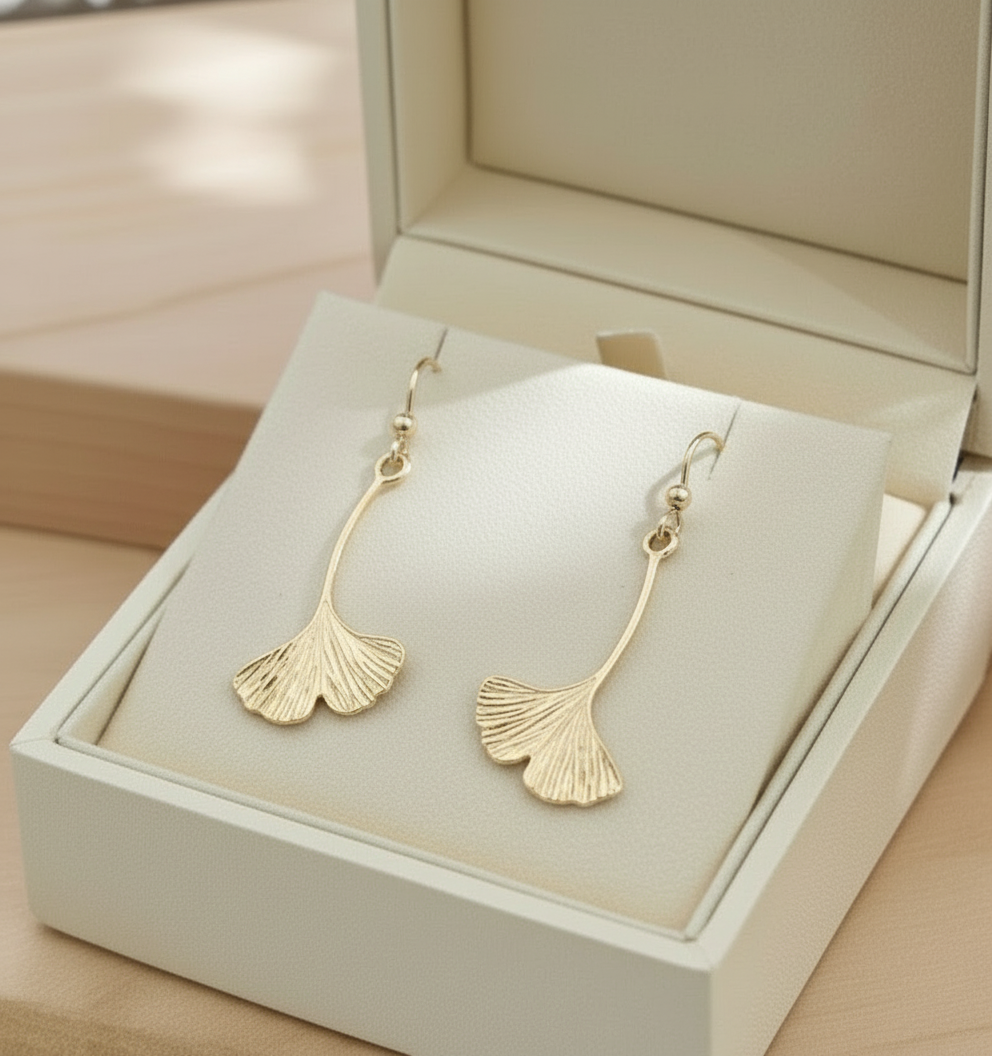 Ginkgo Dangle Earrings - Small