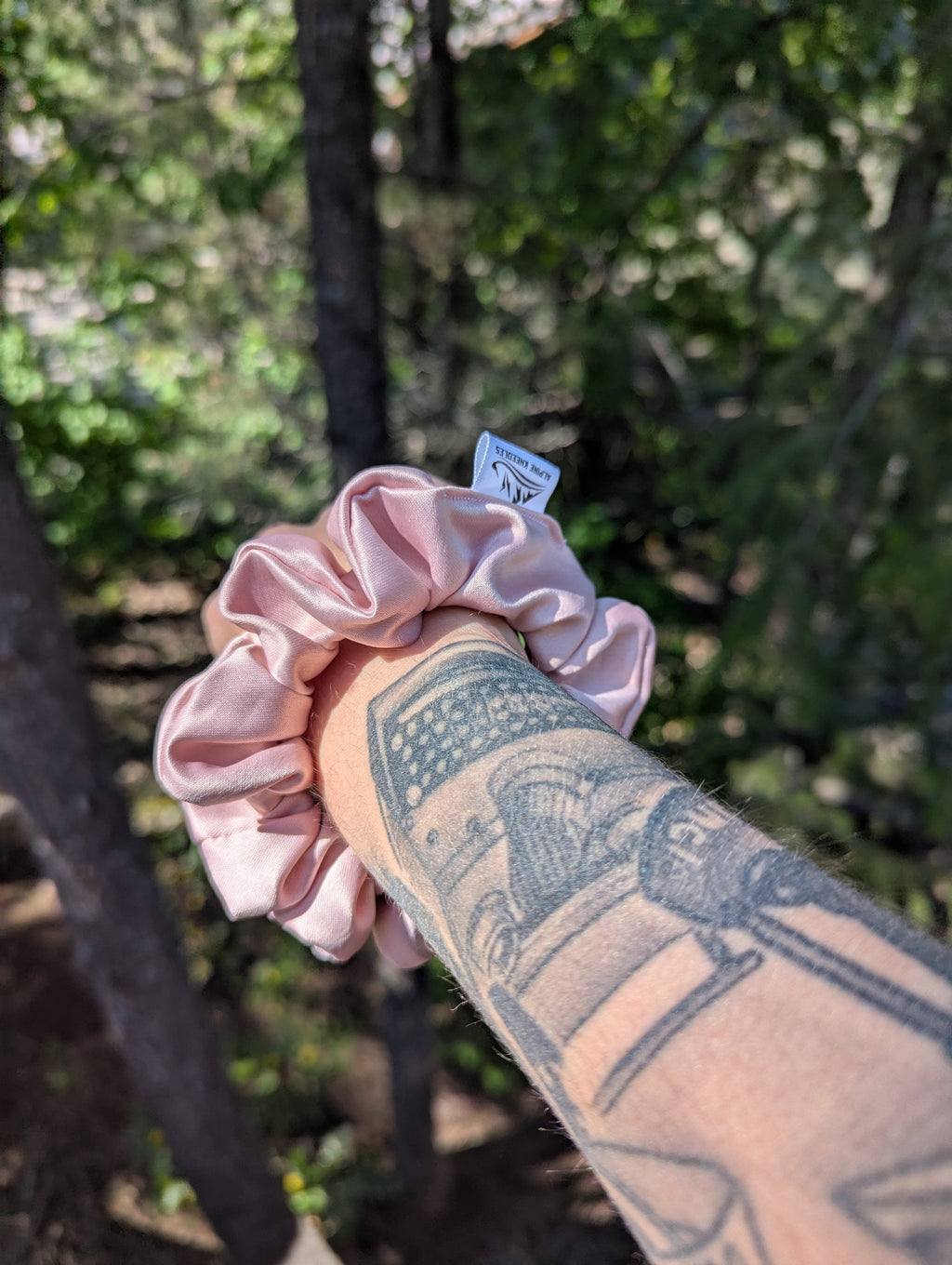 Pink Lily - Sapling Satin Scrunchie