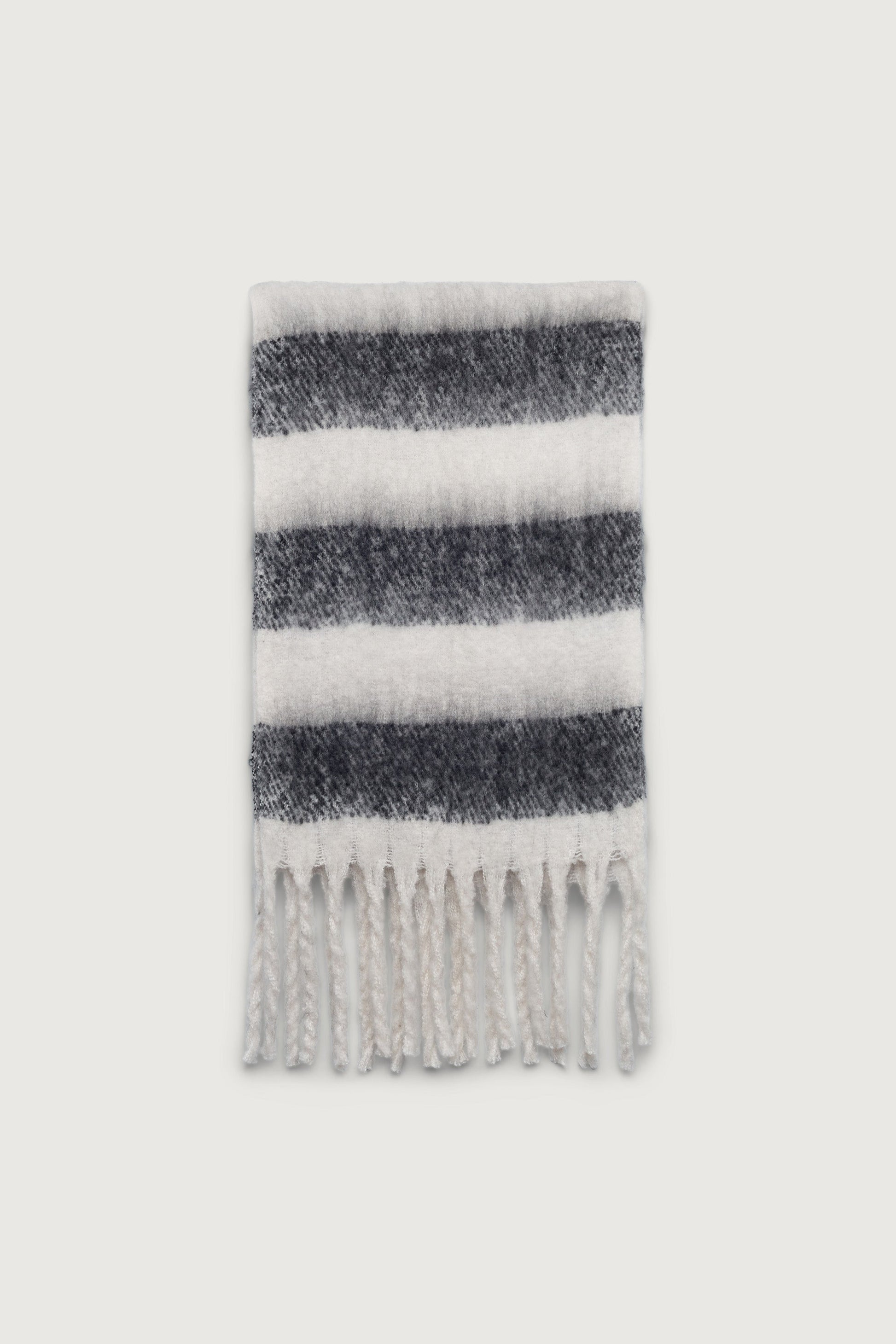 ÉCHARPE À MOTIFS AVEC POMPONS