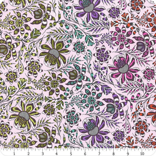 Tula Pink - Blush Roar! Wild Vine PWTP227-BLUSH