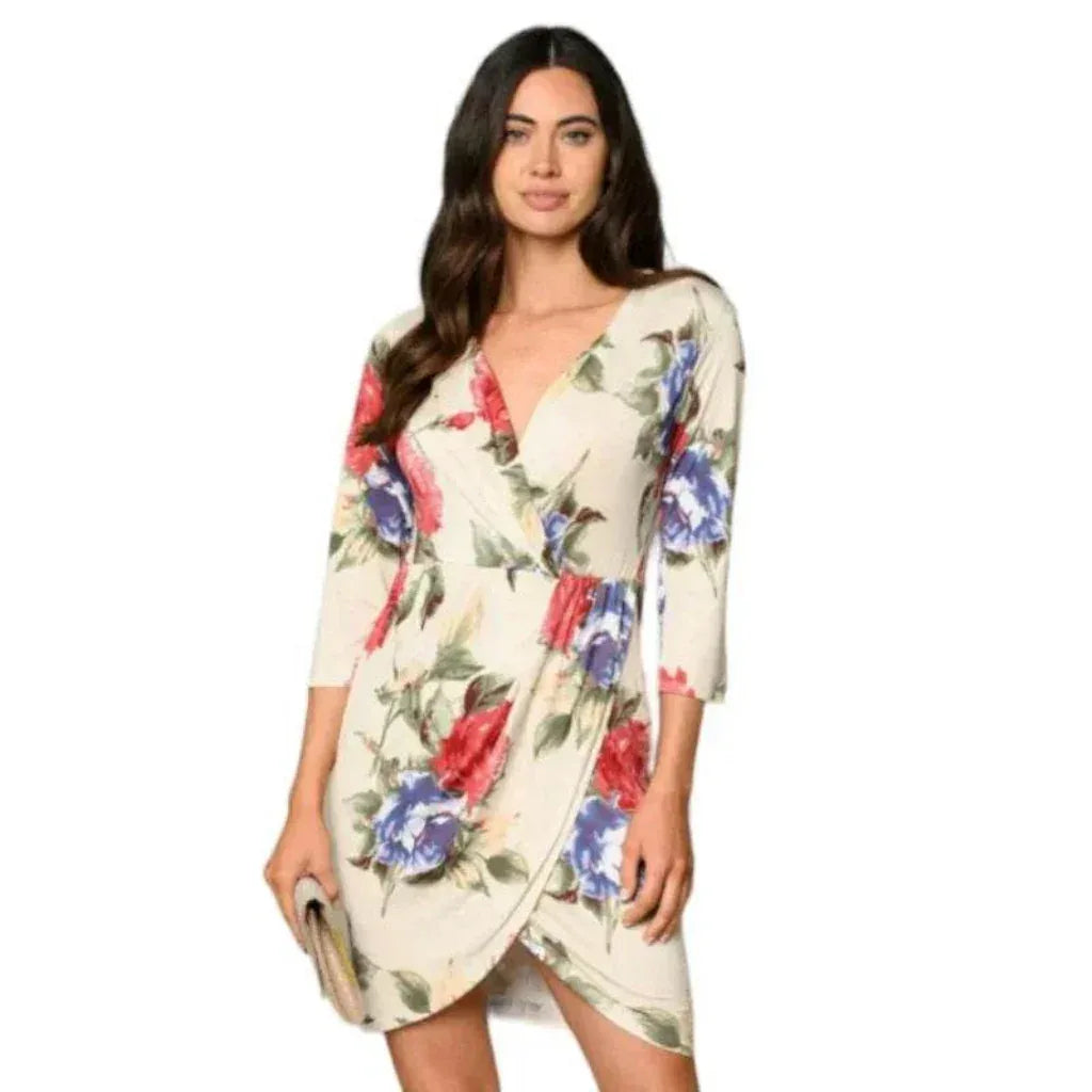 V-Neck Wrap Dress
