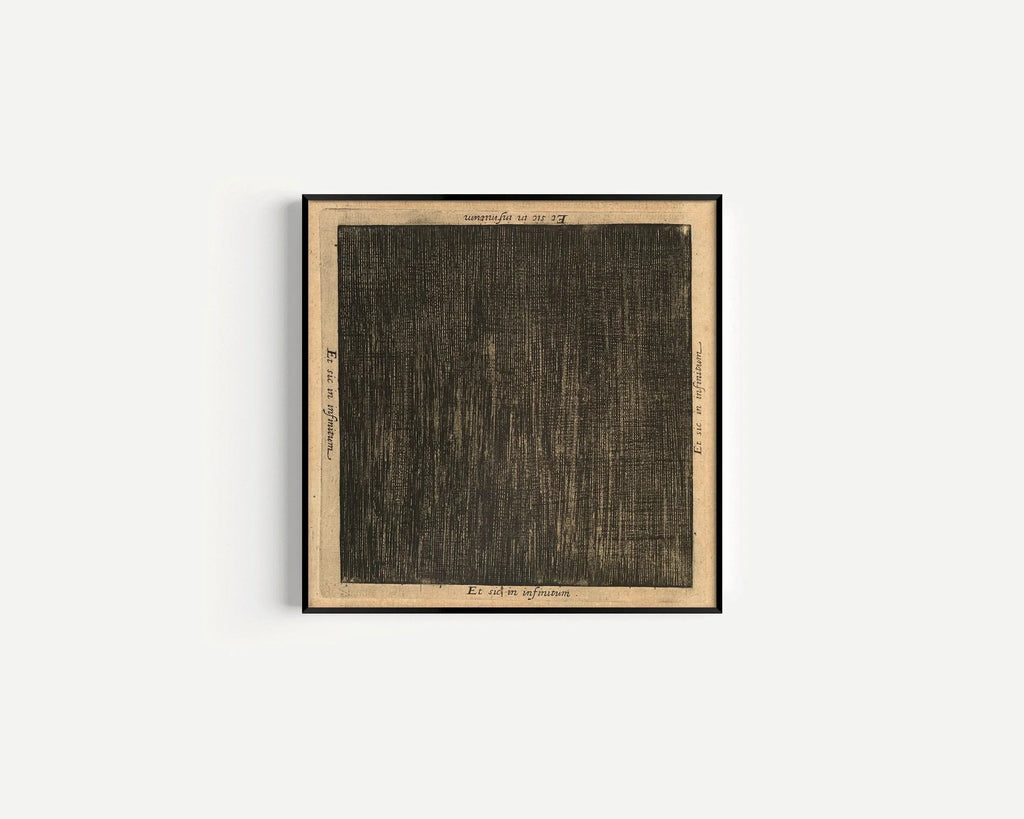 Robert Fludd Esoteric Art Print - And so on to Infinity - Monochrome Beige Giclee (1x1)