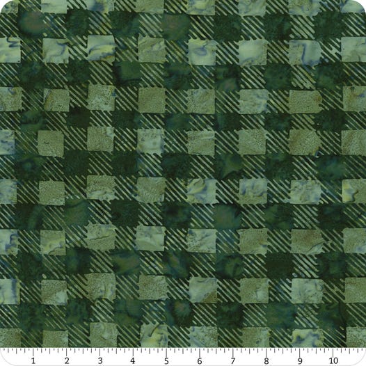 Batik Tonga Timeless Treasures - Plaids joyeux pin - B1857-PINE