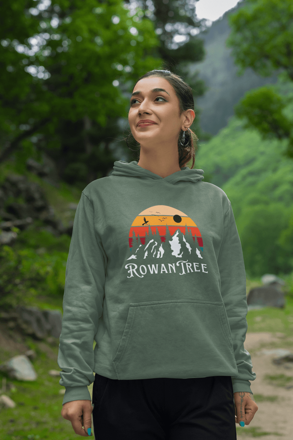 RowanTree Mountains Unisex Hoodie
