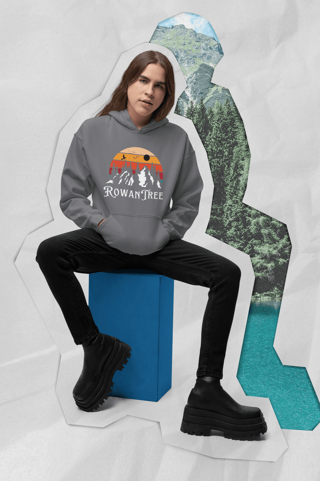 RowanTree Mountains Unisex Hoodie