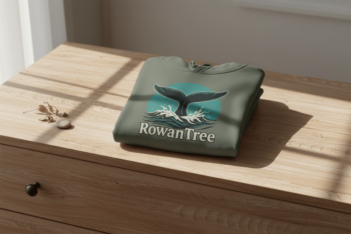 RowanTree Whale Song Pullover Hoodie