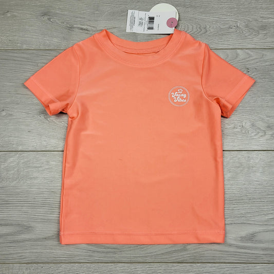 KSAL2 - NOUVEAU - Rashguard George corail vif. Taille 4T