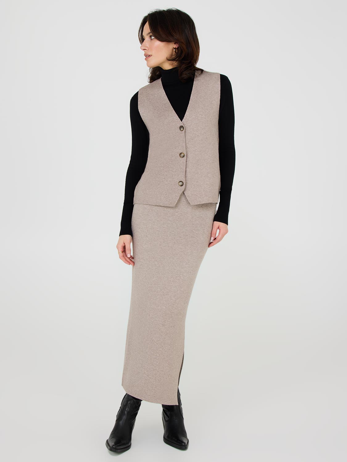 Jupe crayon en tricot pull