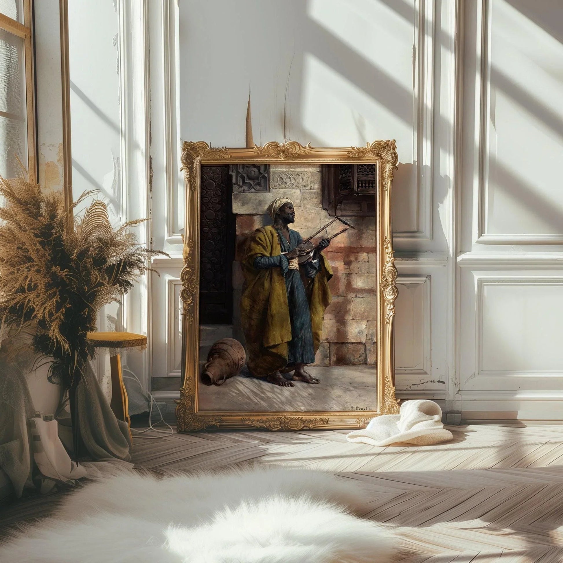 Rudolf Ernst - Le Musicien | Art orientaliste (disponible encadré à la main ou non encadré)