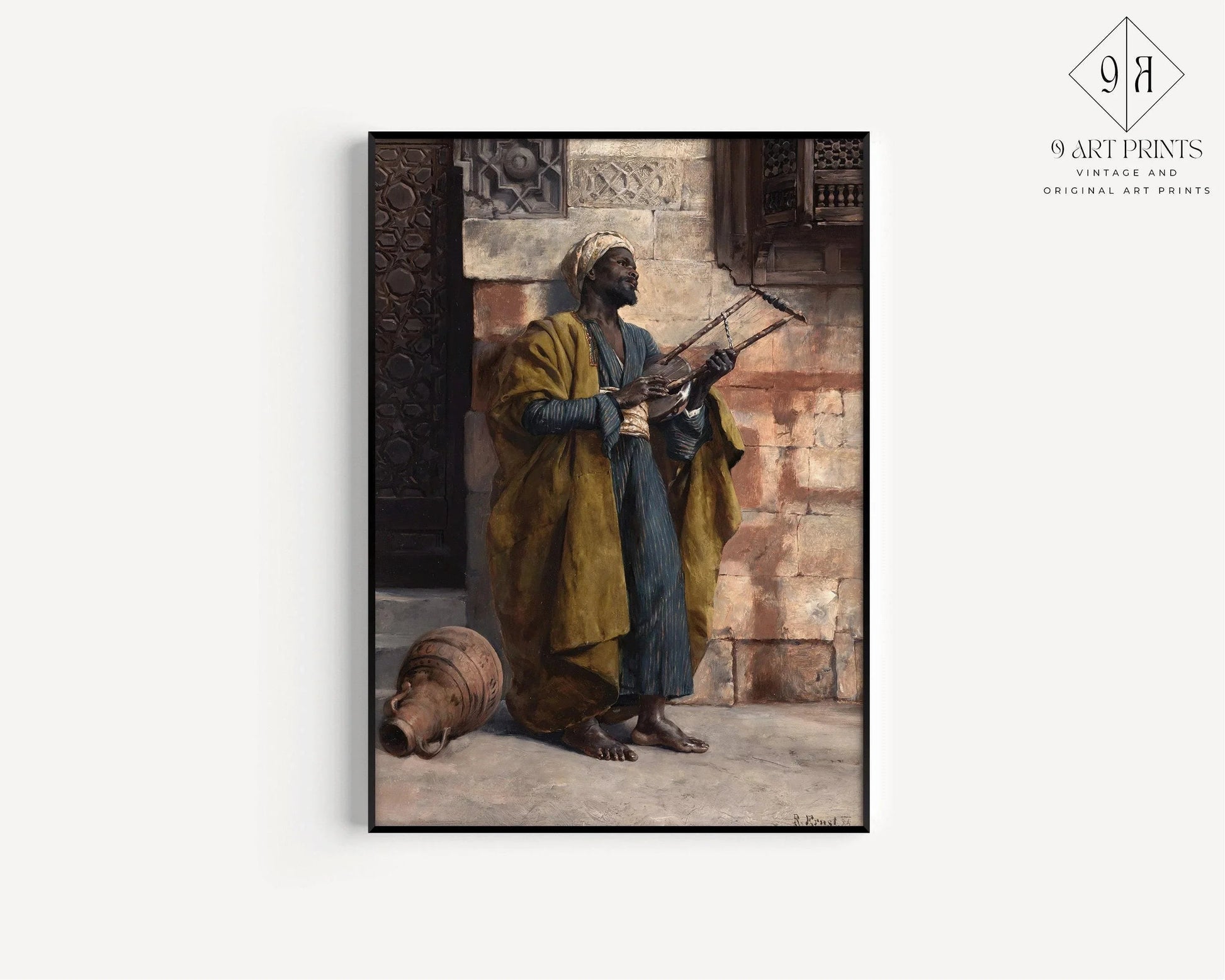 Rudolf Ernst - Le Musicien | Art orientaliste (disponible encadré à la main ou non encadré)