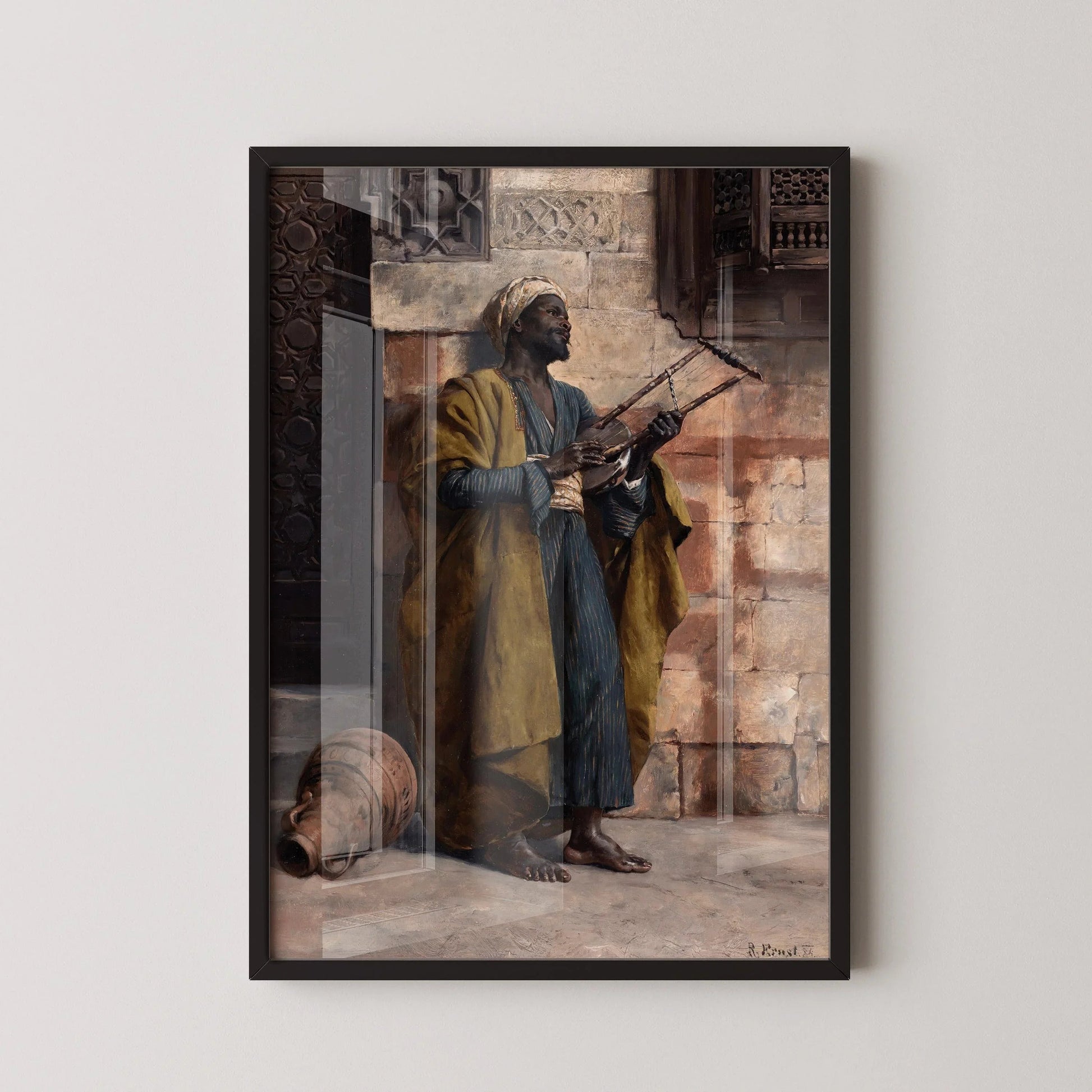 Rudolf Ernst - Le Musicien | Art orientaliste (disponible encadré à la main ou non encadré)
