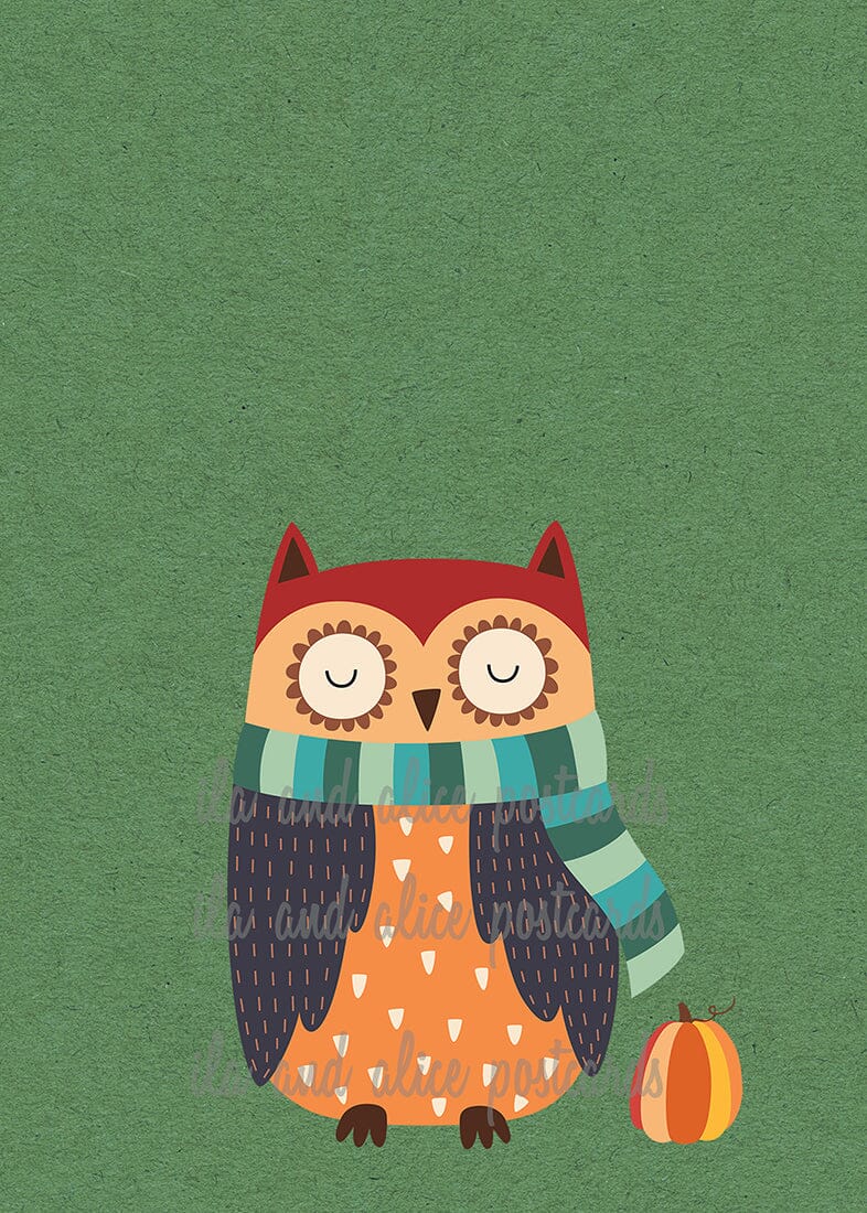 Cartes postales d'animaux des bois d'automne