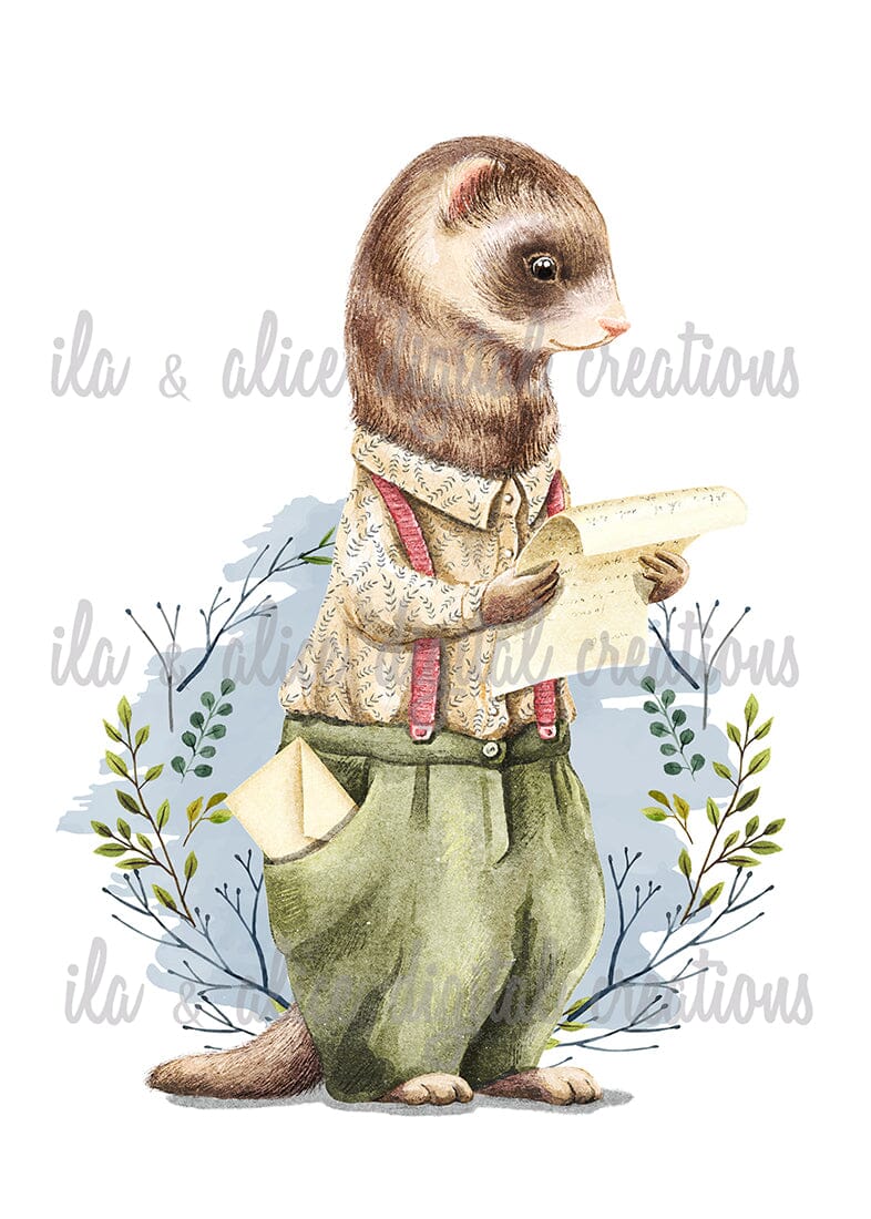 Cartes postales d'animaux de campagne mignons