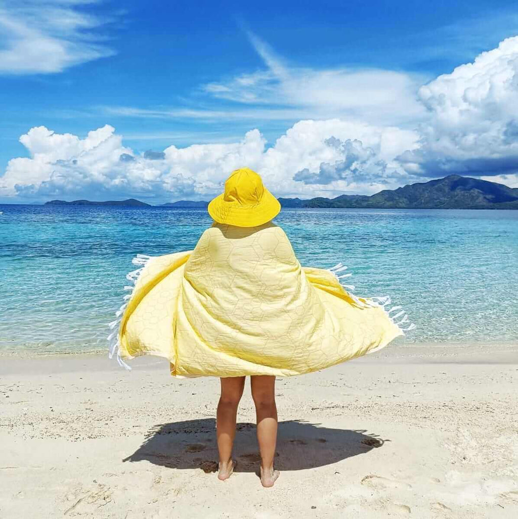Serviettes turques Canada | Serviette de corps | Jaune et orange