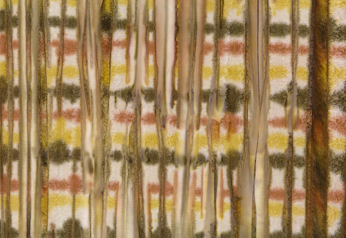 Banyan Batik - Feuilles peintes - Terre d'ombre brûlée - 80367-36