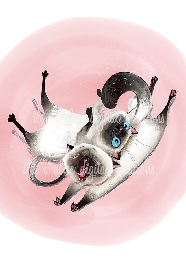 Mischievous Watercolour Cats