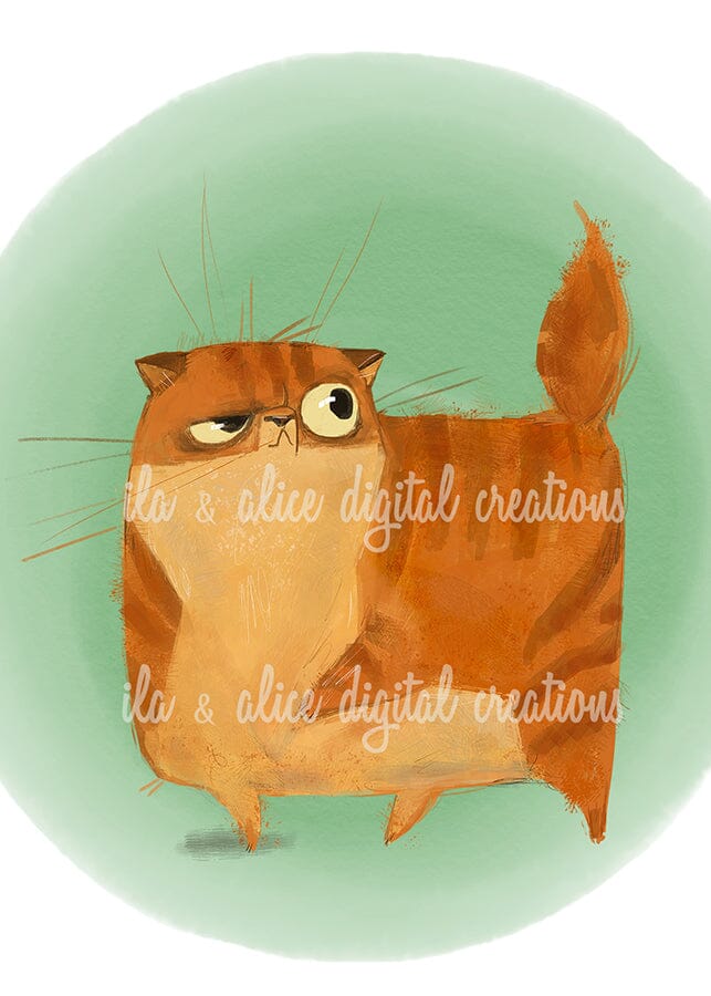 Mischievous Watercolour Cats