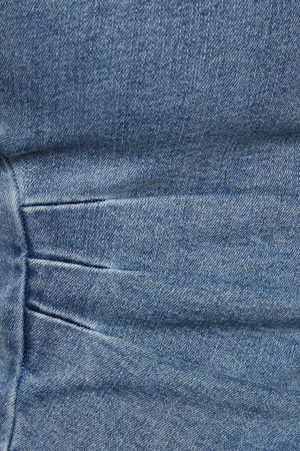 Haut bustier en jean plissé
