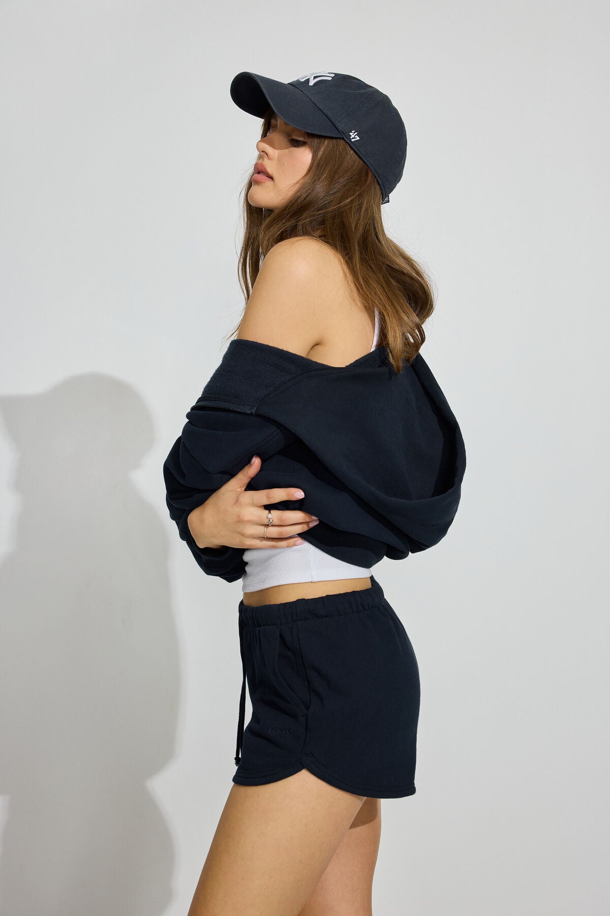 Short de sport en tissu éponge doux