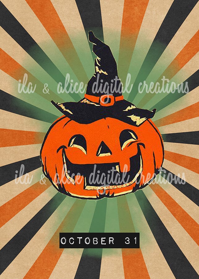 Retro Halloween Postcards