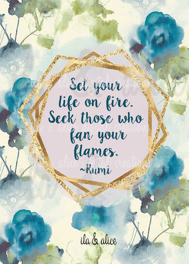 Rumi & Buddha Quote Postcards