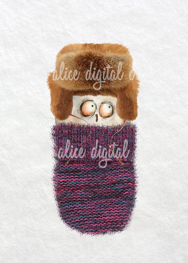 Cute Owls in Sweaters Postcards
