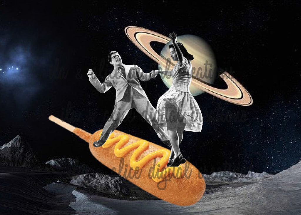 Sci-fi Collage Art Postcards