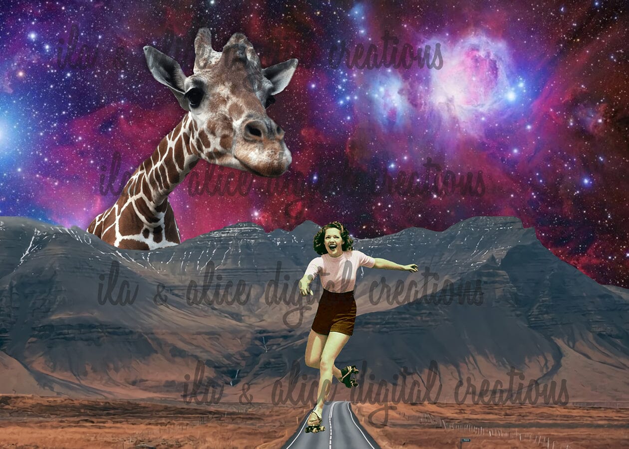 Sci-fi Collage Art Postcards