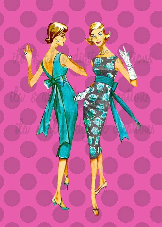 Retro Fashion Postcards