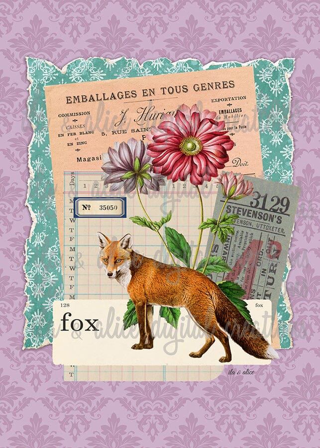 Woodland Collage Postcards
