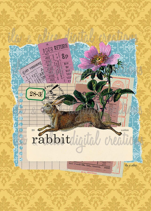 Woodland Collage Postcards