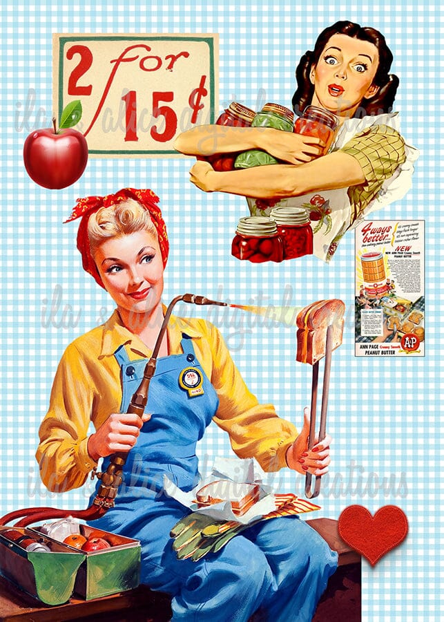 Retro Housewife Postcards