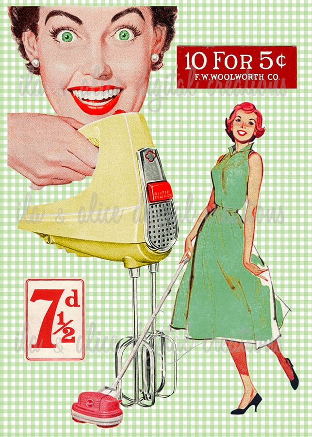 Retro Housewife Postcards