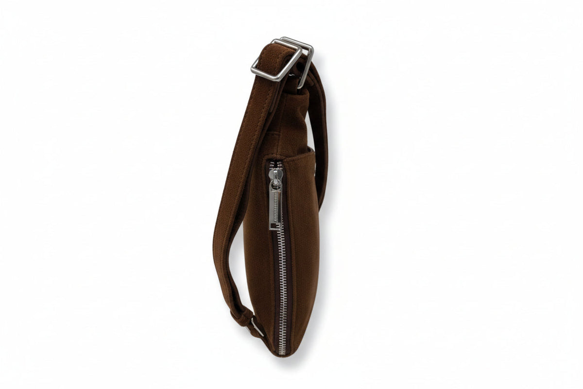 Brown Suede Convertible Backpack, Josée