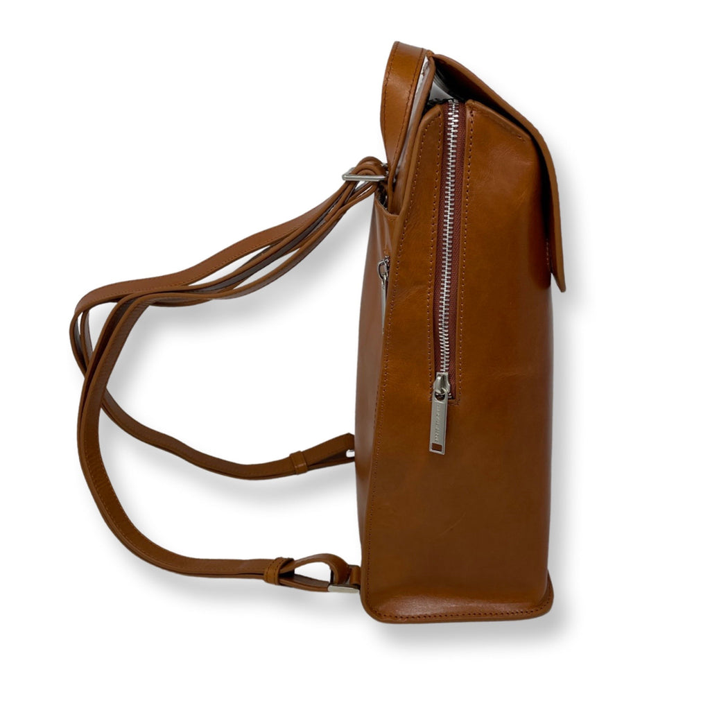 Cognac Leather Backpack, Antoinette