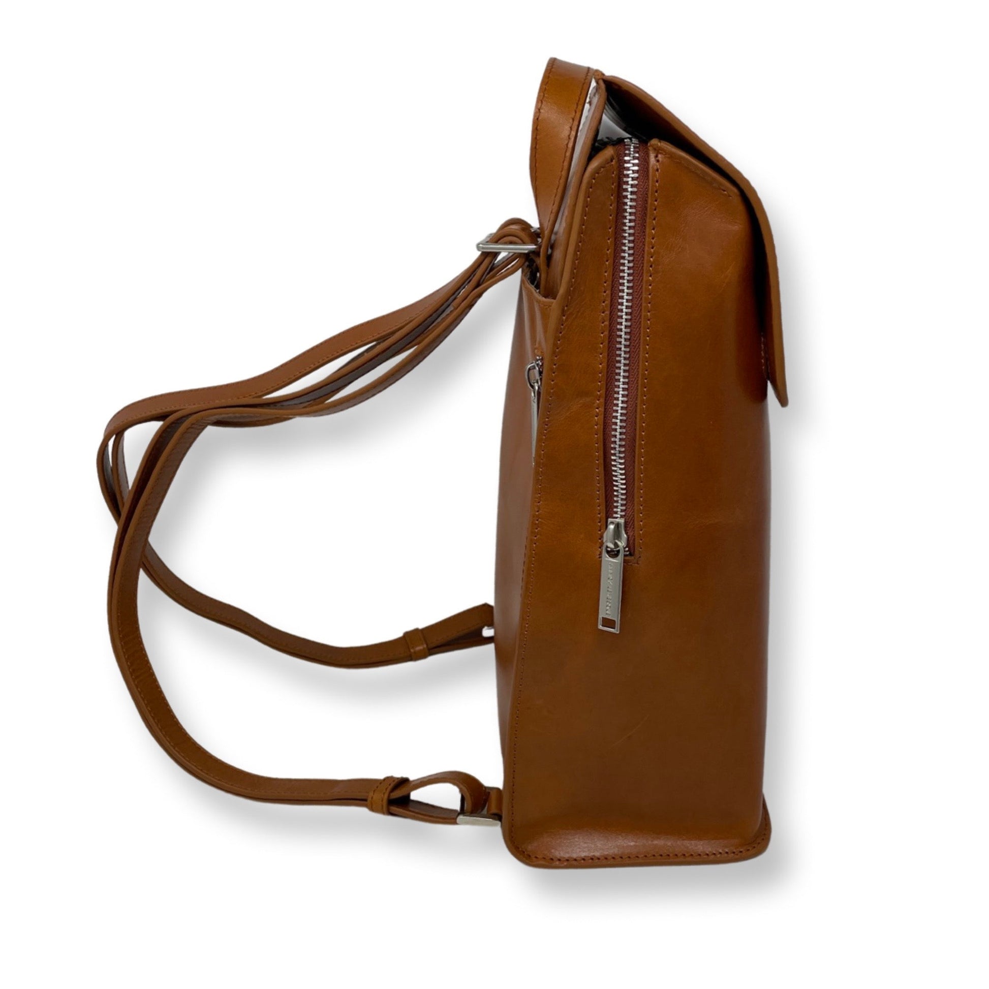 Cognac Leather Backpack, Antoinette