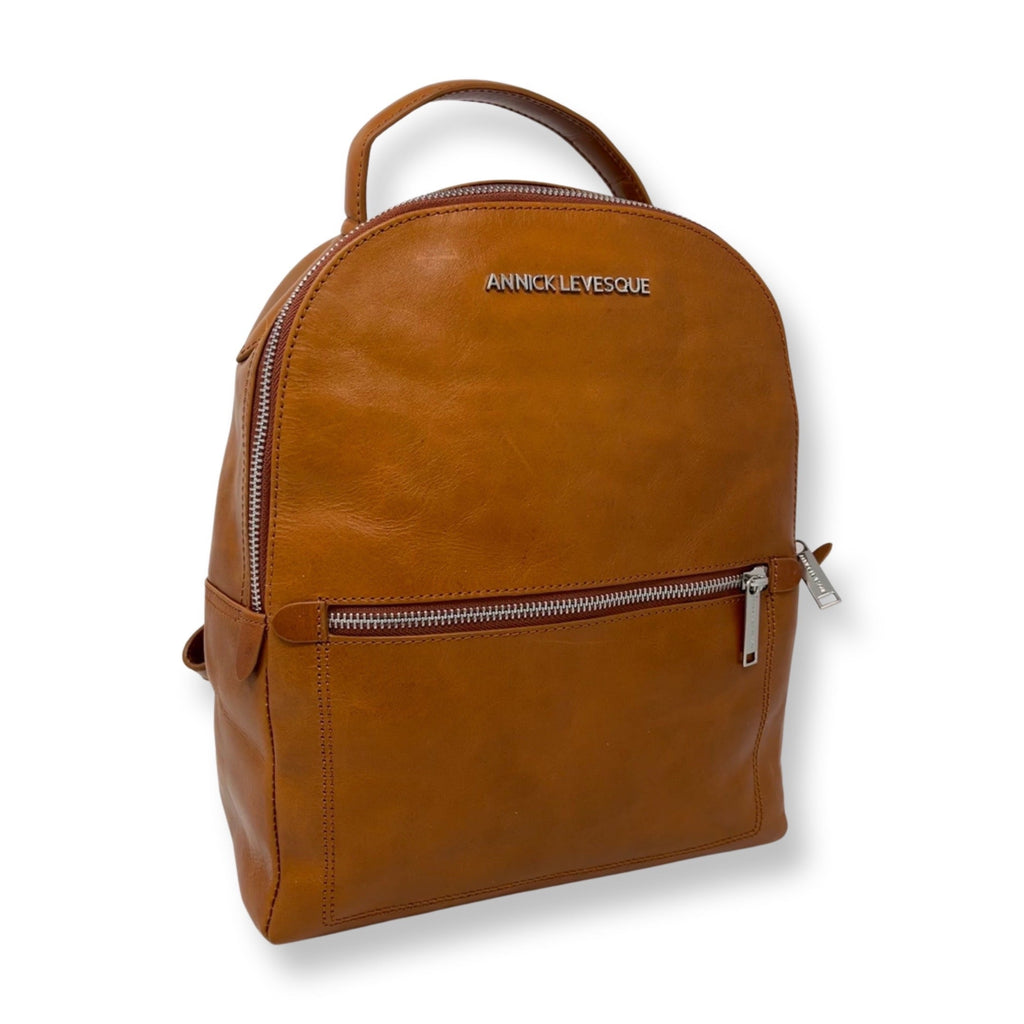 Cognac Leather Backpack | Eve - PREORDER