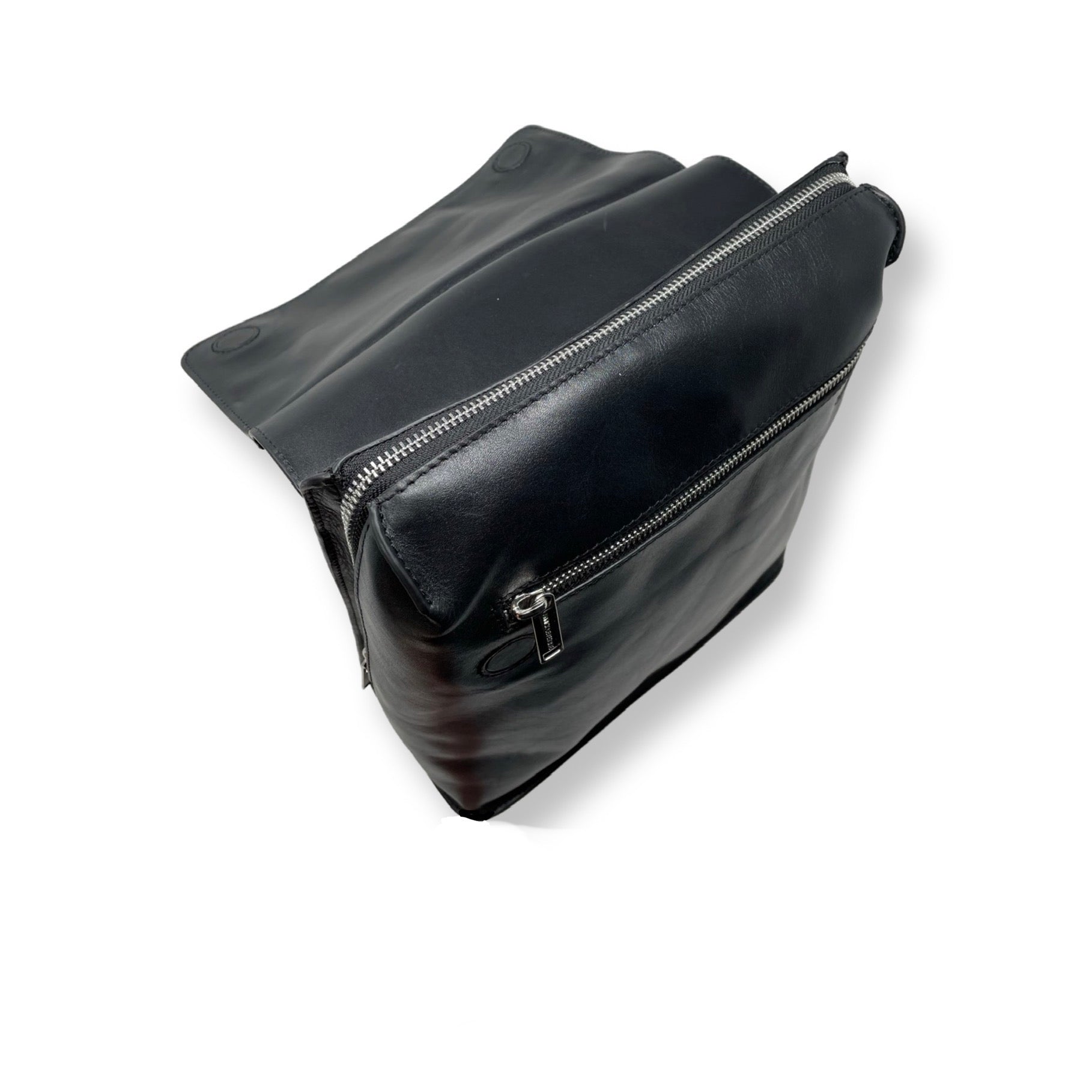 Black Genuine Leather Backpack, Antoinette