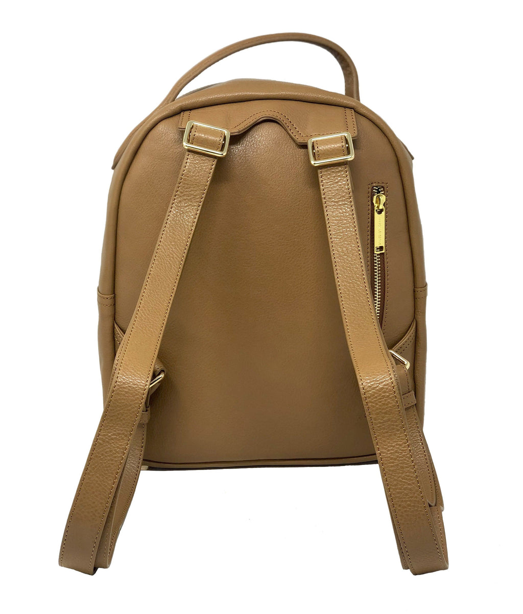 Genuine Leather Tan Backpack | Eve