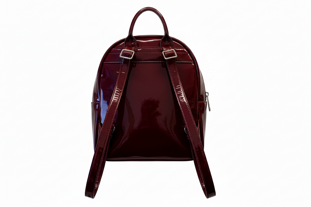 Dark Bordeaux Leather Backpack | Eve