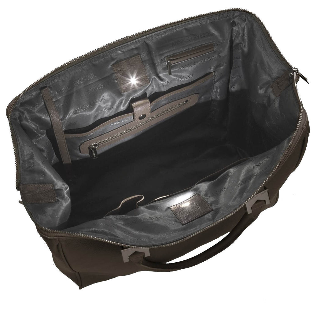 Sac à Main en Cuir Verni Noir Souple, Mona Moyen