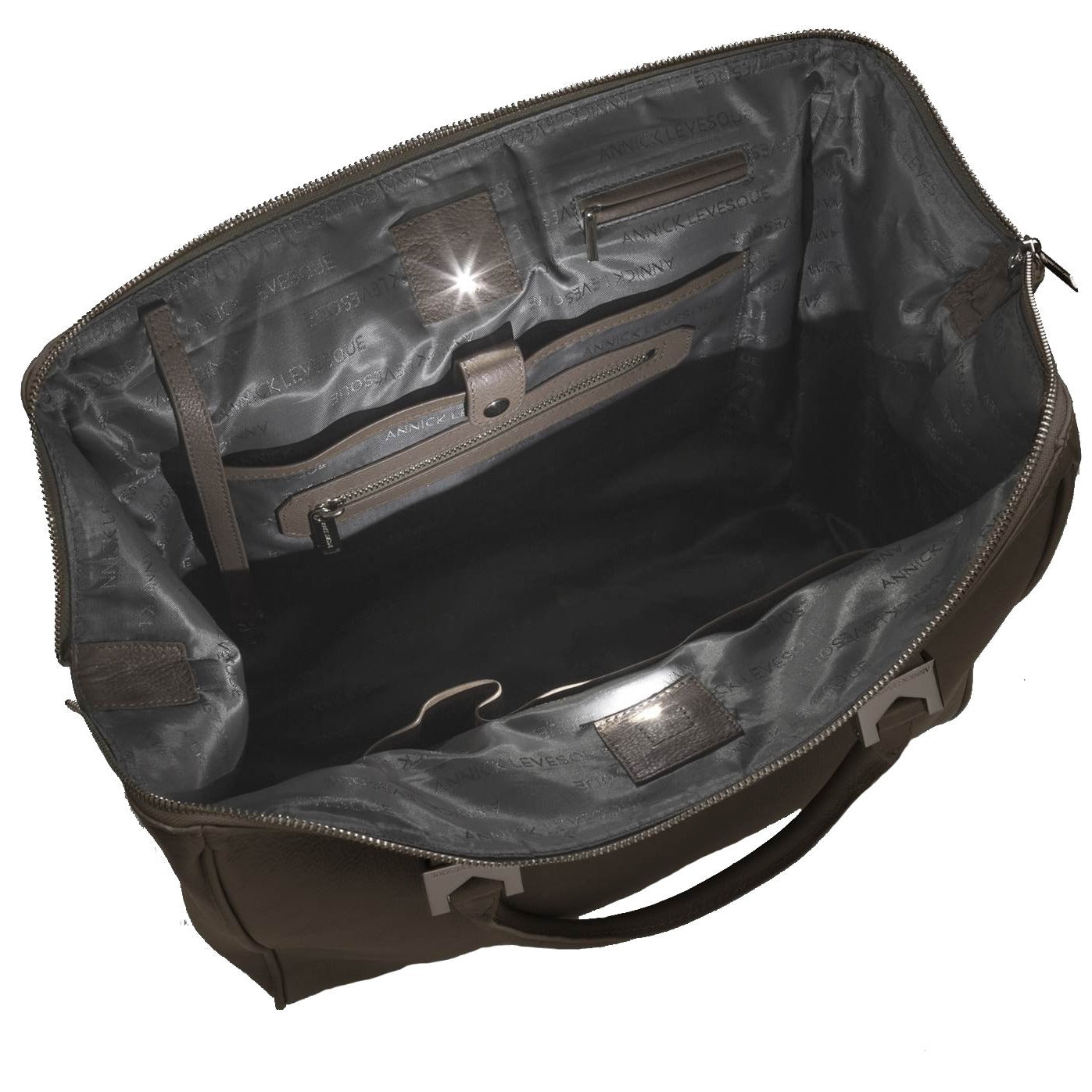 Sac à Main en Cuir véritable Mona moyen, Noir Croco