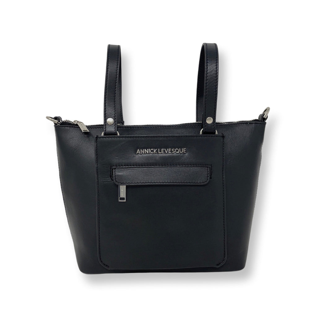 Black Leather Handbag | Lina