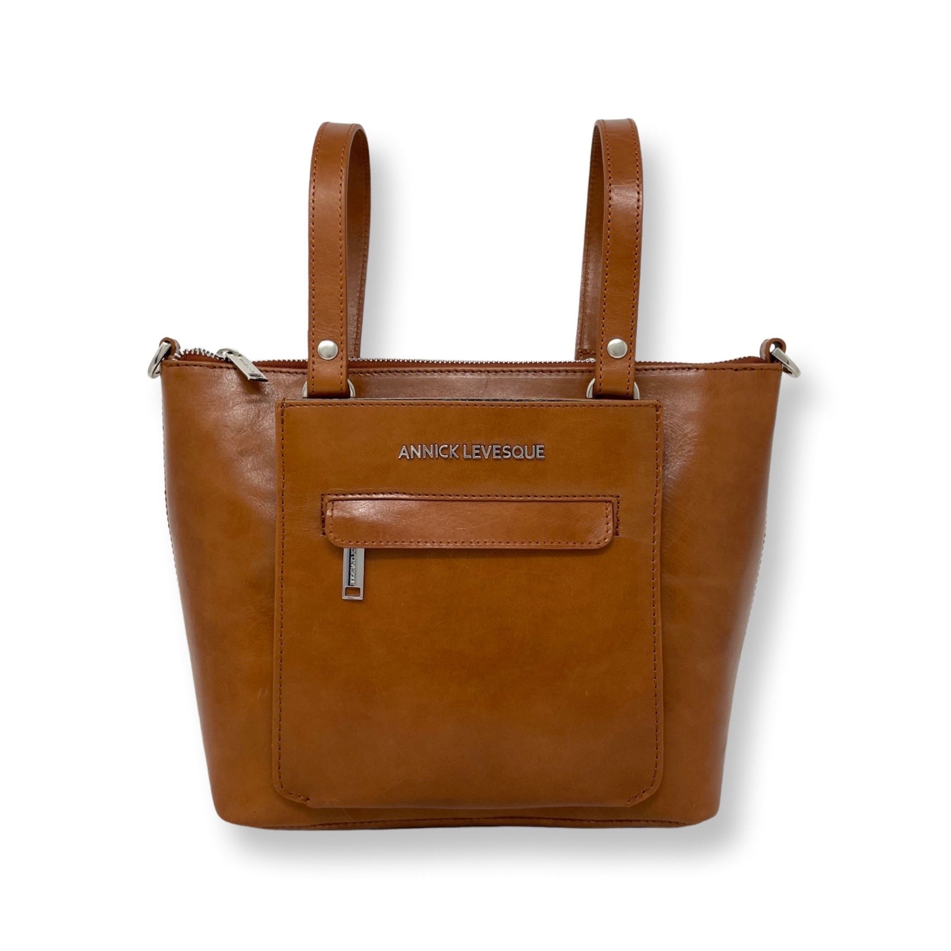 Genuine Leather Handbag Cognac | Lina
