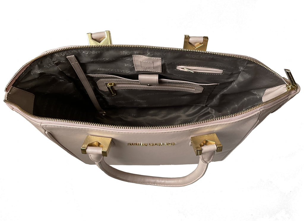 Blush Pink Leather Handbag | Mona Medium