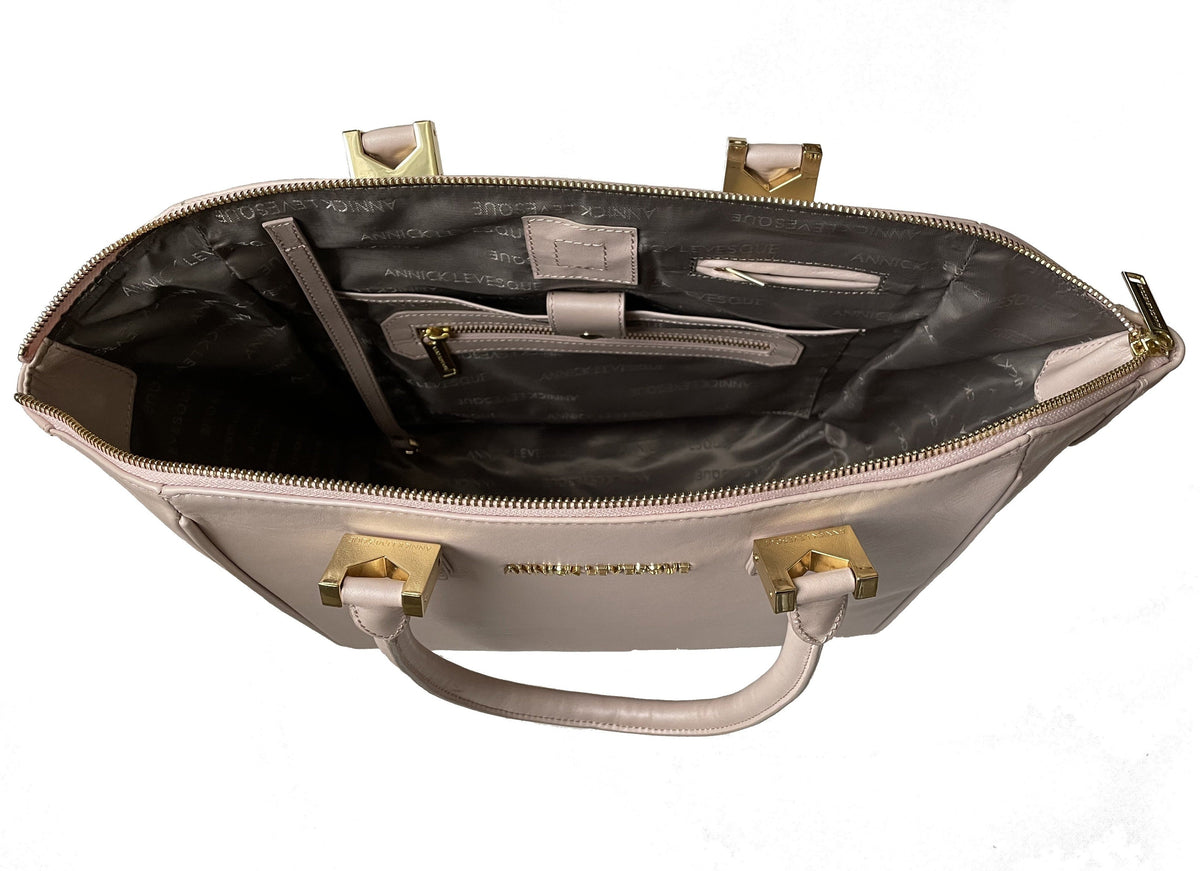 Blush Pink Leather Handbag | Mona Medium